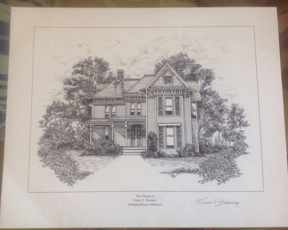 8 Presidents Homes Prints signed Certification