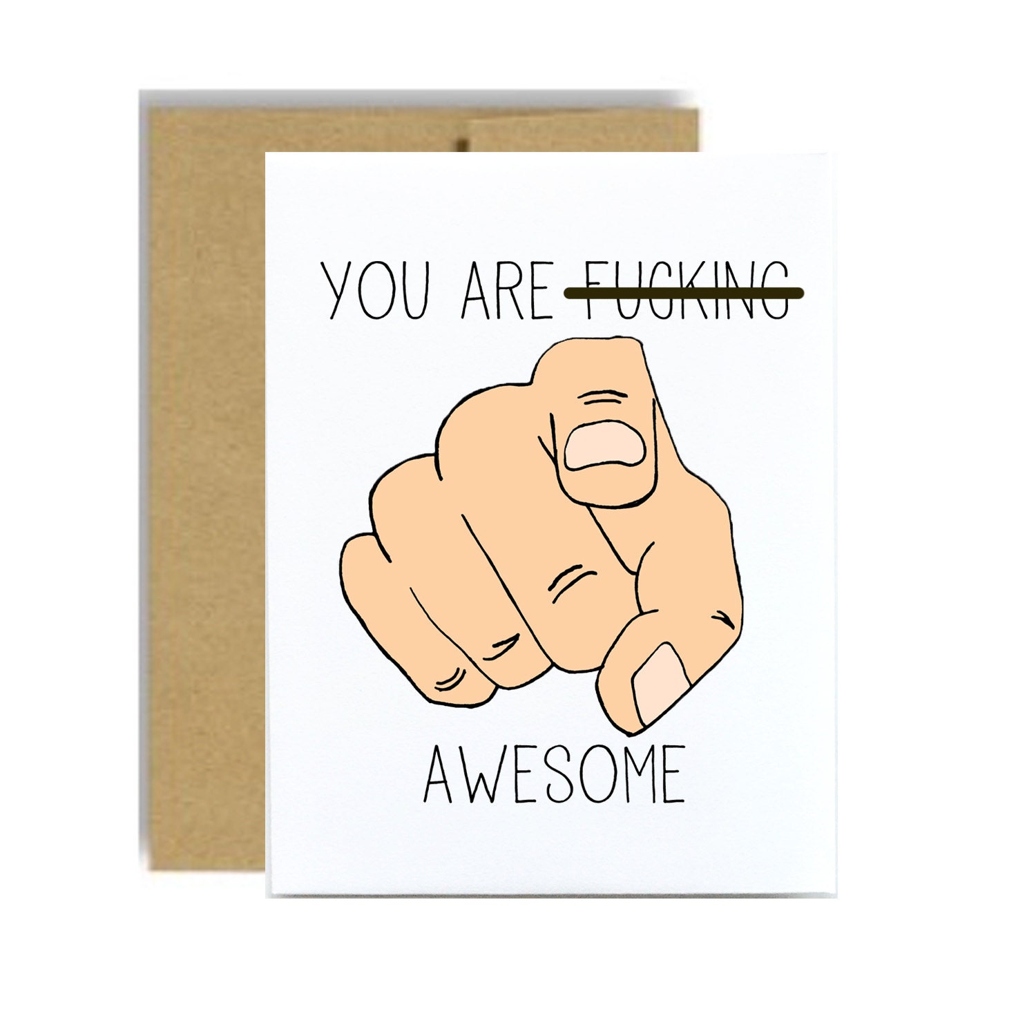 You are awesome greeting card funny just because snarky