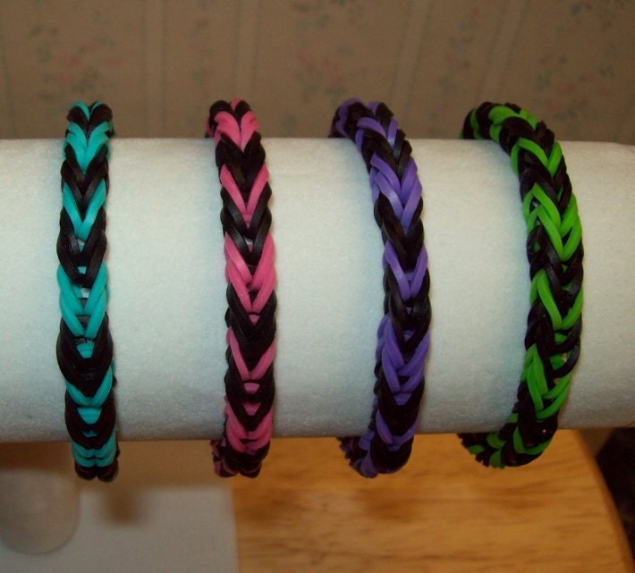 Rainbow Loom Rubber Band Bracelet Fishtail Design 2Color