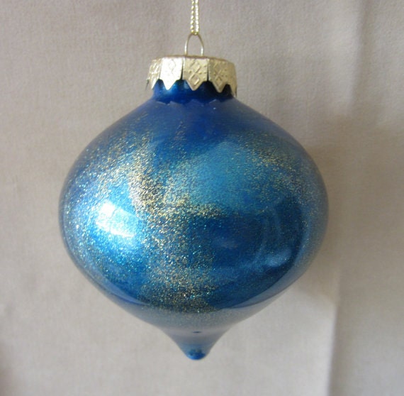 Large Glass Hand-painted Christmas Tree Ornament, Vintage, Handmade, Holiday, Festive, Decoration, OOAK, Unique, Classic, Stylish, Elegance