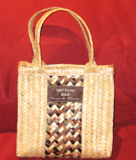 Rare Harl Taylor straw handbagStraw Bag Bahamian straw