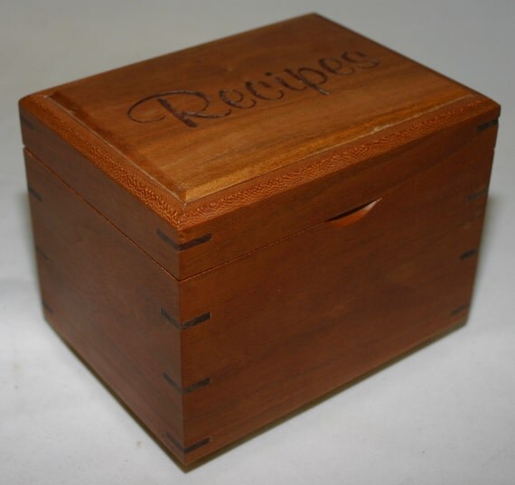 Recipe Box for 4x6 cards with card holder for by