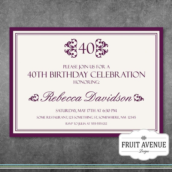 Grown Up Birthday Invitations 7