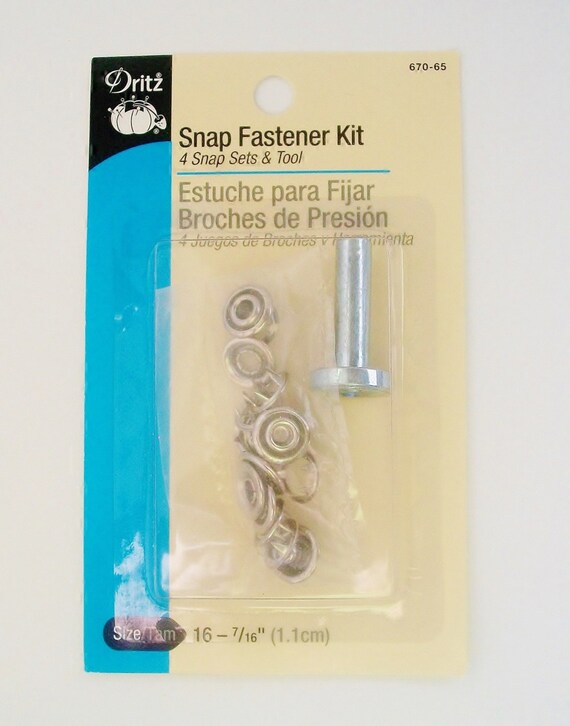 Dritz Snap Fastener Kit. Tool with 4 sets size 16 by SewAndSnap
