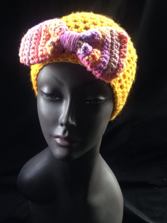Items similar to Mesh Hat with Bow Barrette on Etsy