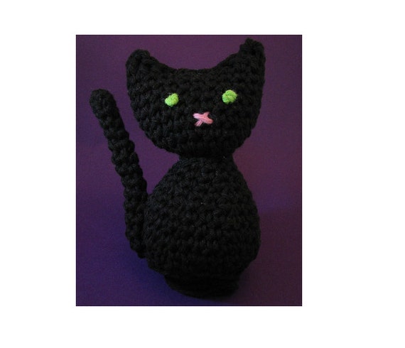 Amigurumi Crochet Pattern Quick and Easy Cute Kitty Black