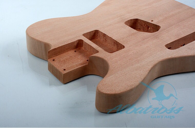 DIY Left Handed Guitar Kit Bolt On Neck Solid Mahogany Body