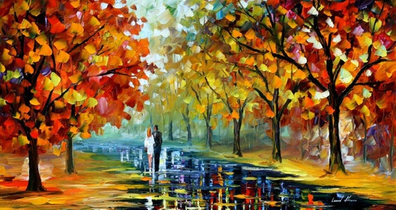 Romantic Moment PALETTE KNIFE Oil Painting On by AfremovArtStudio