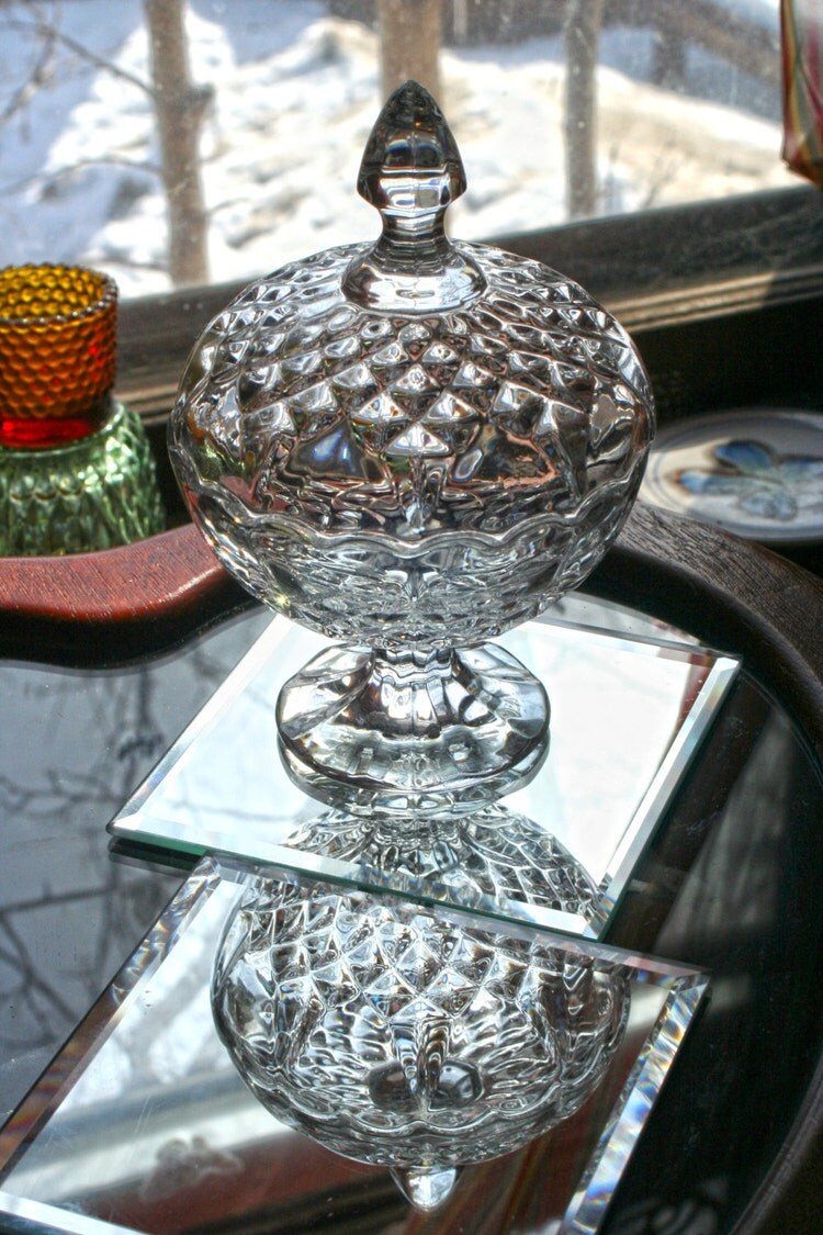 Zajecar Lead Crystal Vintage Glass Candy by SomethingsWonderful