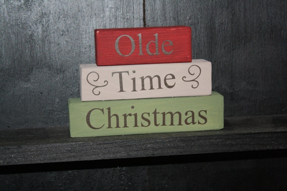 Olde Time Christmas Block Saying