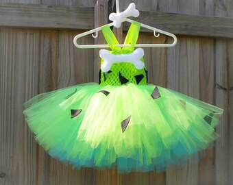Pebbles tutu dress/ Flintstone tutu/ pebbles costume/ pebbles tutu/ Halloween costume/ Halloween tutu/ tutu costume