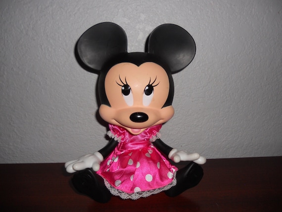 minnie mouse plastic dress up doll