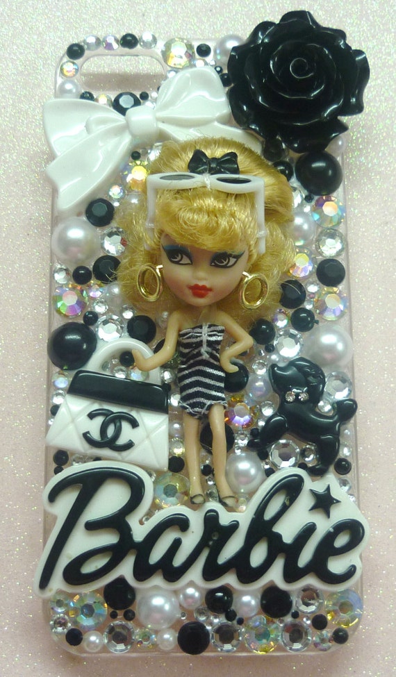 Barbie phone case i phone 4 4s 5 5C 5S by BlingBlingBySharynxx