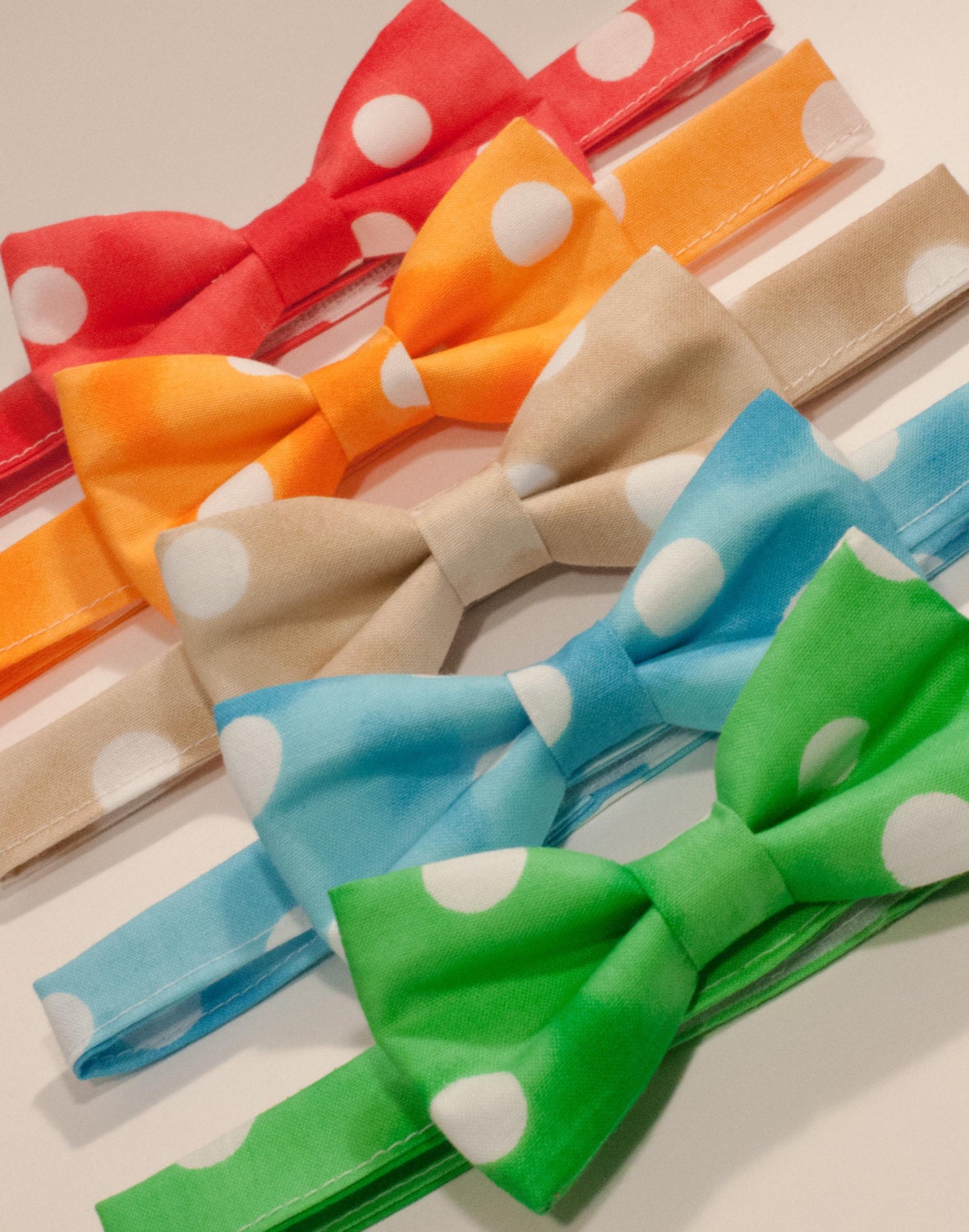 Baby Toddler and Boys Bow Tie red orange blue by LacoHandMade