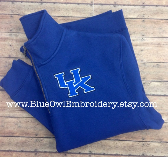 Items similar to UK Custom Embroidered 1/4 zip sweatshirt on Etsy