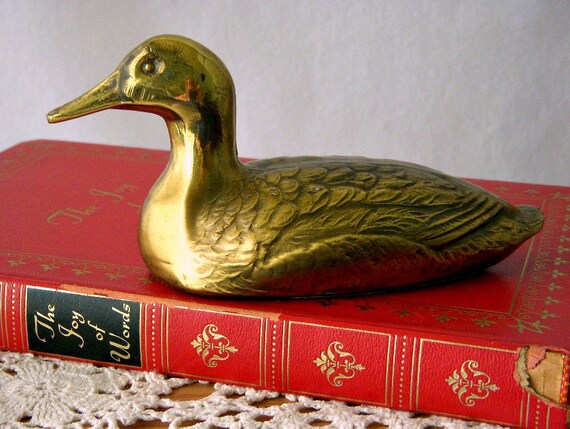 solid brass duck figurines