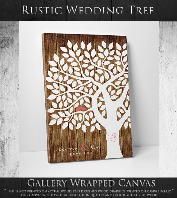 Wedding Tree Guest Book- Wedding Tree Guestbook - Custom Bridal Gift - Fits 100-300 Guest Signatures - 20x30 Inches by WeddingTreePrints