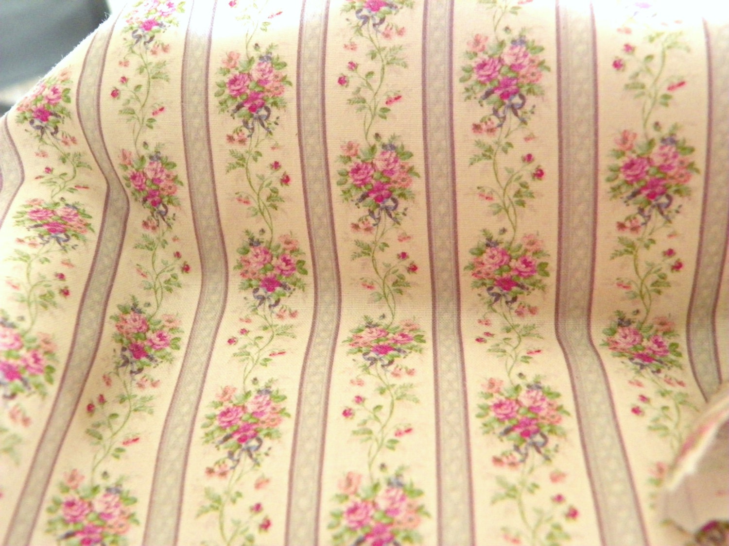 dollhouse shabby chic cotton fabric for miniature