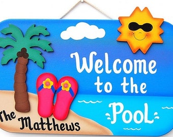 Fun Outdoor Pool Sign Pool Rules by ucsign on Etsy