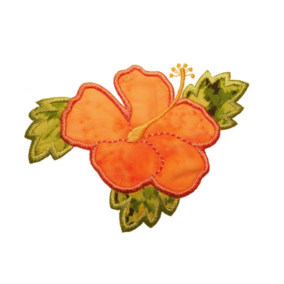 Hibiscus flower applique machine embroidery design pattern in Hibiscus flower applique machine embroidery design pattern in