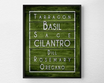 Herbs Kitchen Print, Kitchen Decor, Kitchen Art, Kitchen Poster, Rustic Kitchen Decor, Herbs Print, Herbs Art Print, 0309