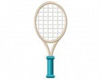 Tennis Racket Machine Embroidery Design