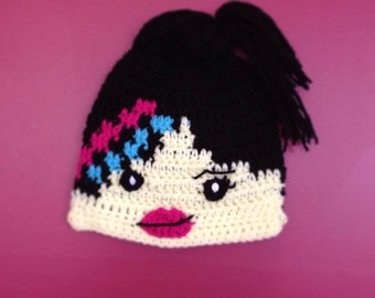 Lucy Wyldstyle Lego Hat- Crochet Girls Lego Hat - Kids Halloween Costume - Baby Halloween Costume