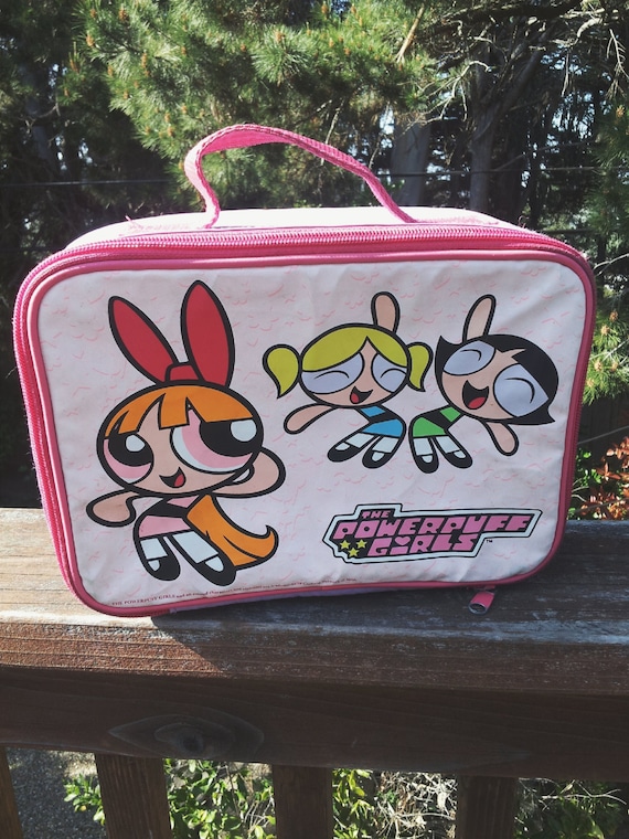 powerpuff girls soft lunch box with handle and pocket cartoon network ...