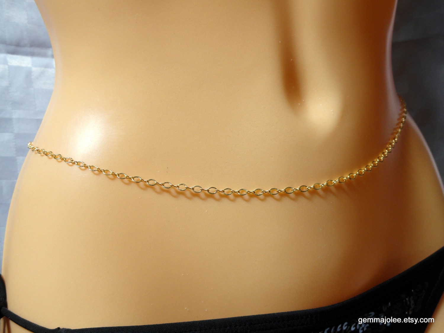 16k Gold Belly Chain Belly Waist Chain Sexy Belly Chain 