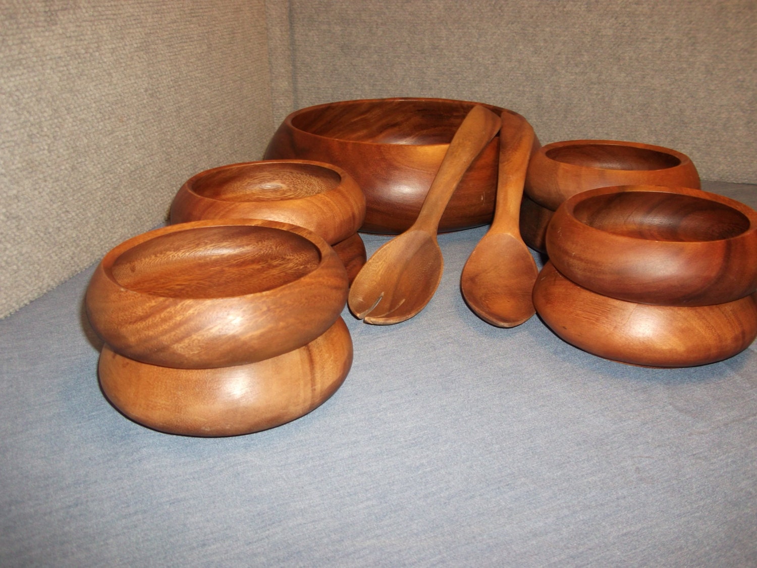 Monkey pod salad set monkey pod bowls wood Monkey pod bowl