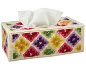 Items similar to COUNTRY QUILT - Regular Size Tissue Box 