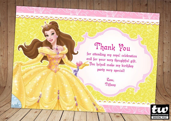 Beauty and the Beast Thank you card