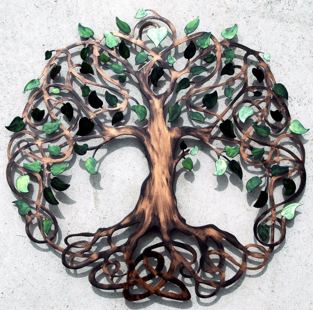 Green Pearl Leaf Tree of Life Infinity by HumdingerDesignsEtsy