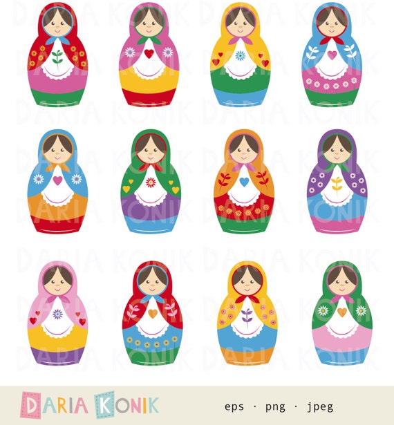 matryoshka doll cartoon