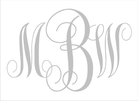 Selective image in printable monogram stencil Declarative image in printable monogram stencil