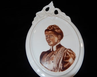 FEMALE PORTRAITURE PORCELAIN Wall Hanging
