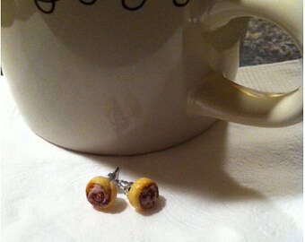 Items similar to Easter Hot Cross Bun Earrings on Etsy