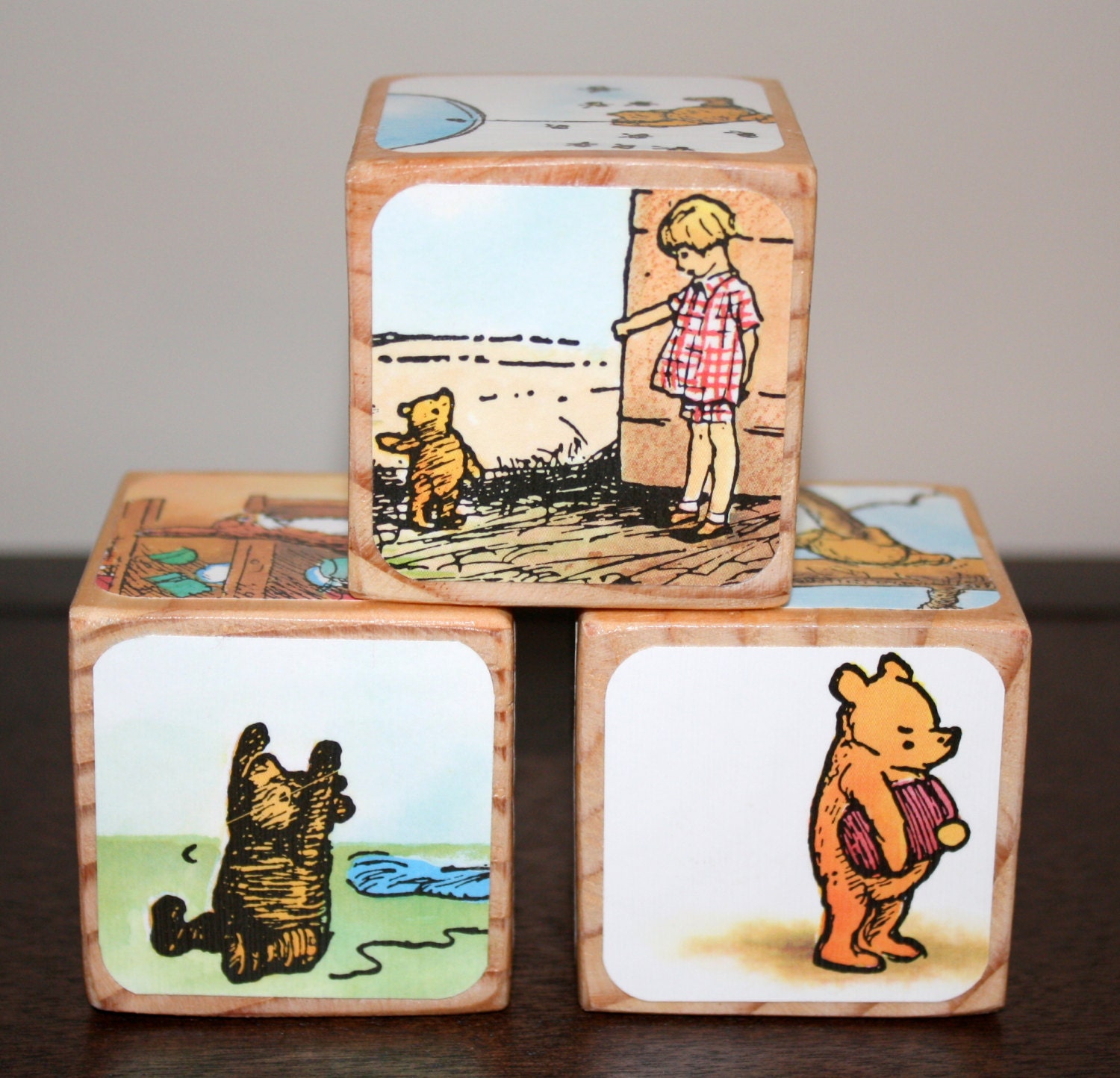 winnie the pooh wooden balance blocks