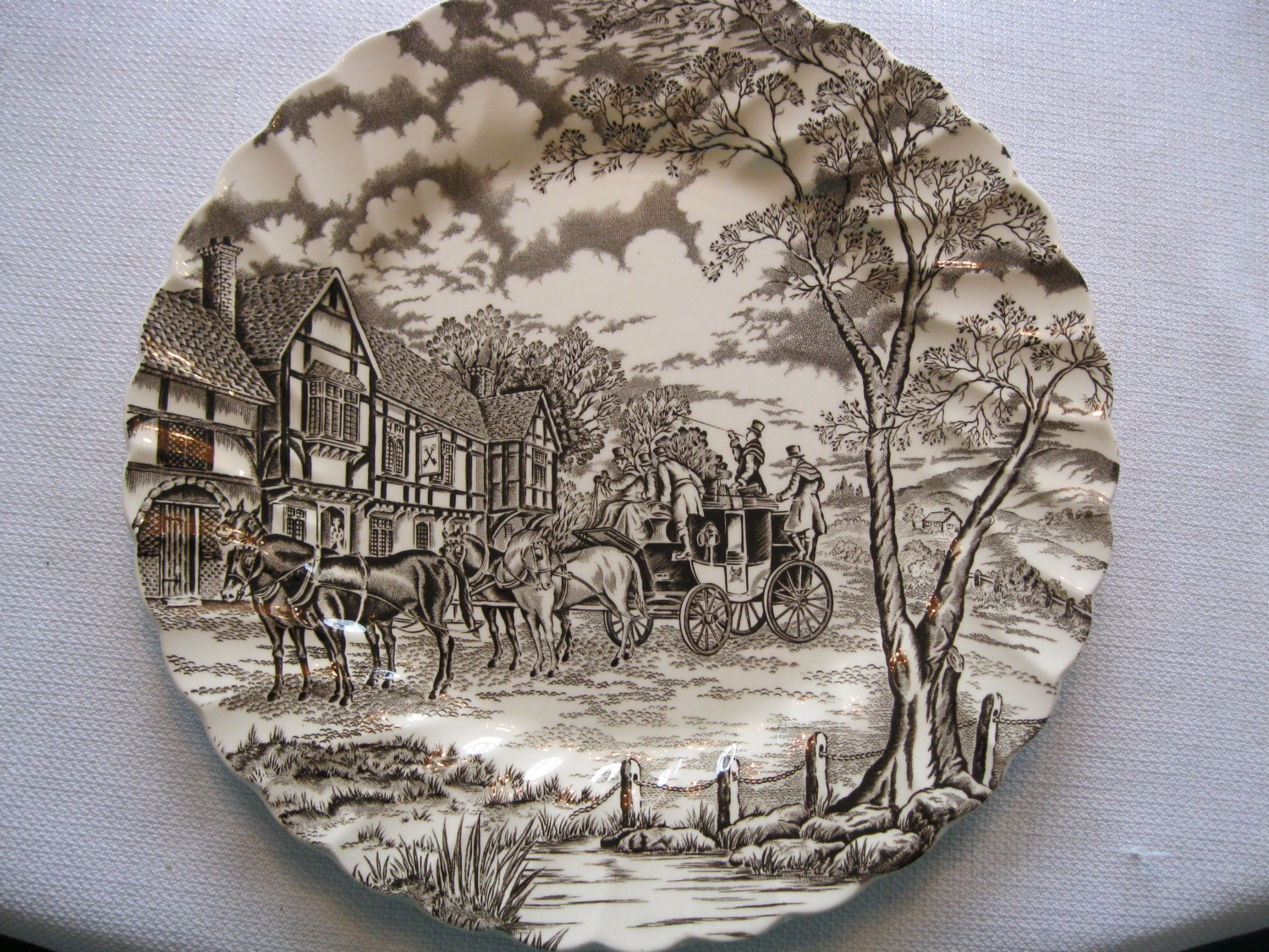 Staffordshire Ironstone Royal Mail Dinner Plates