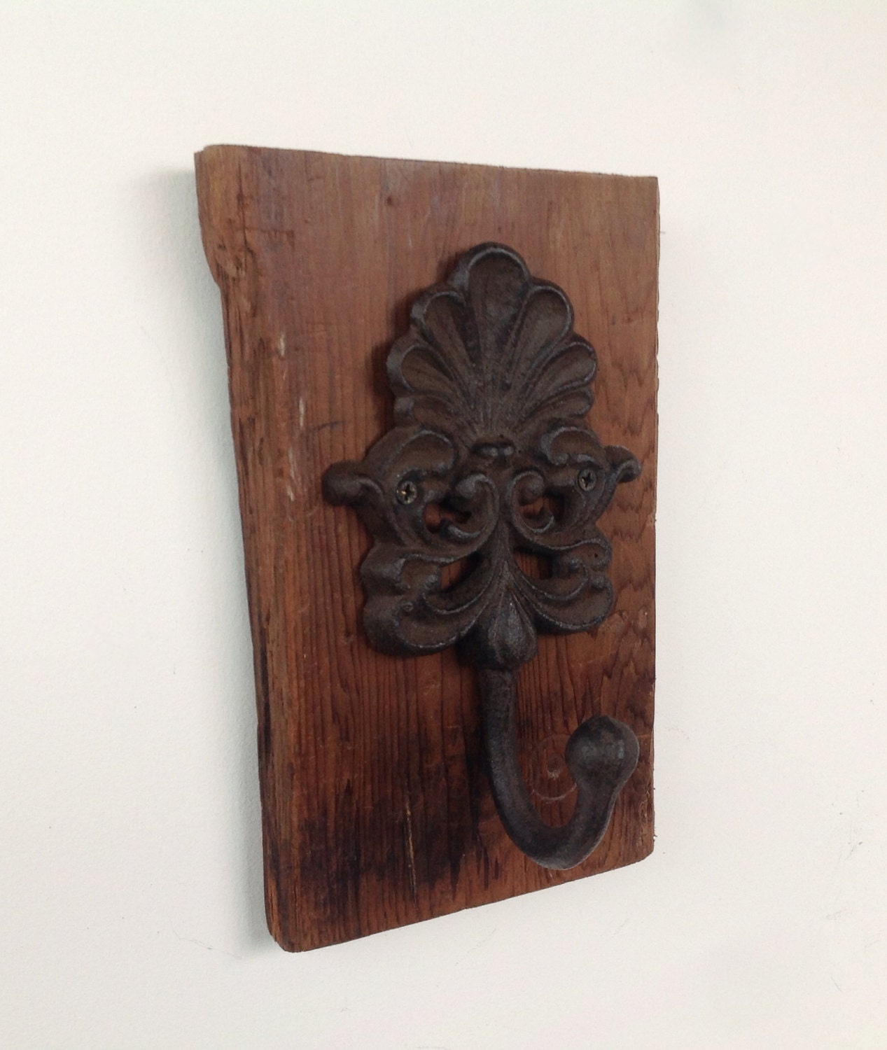 Rustic decor coat hook reclaimed wood by YouMatterDesigns