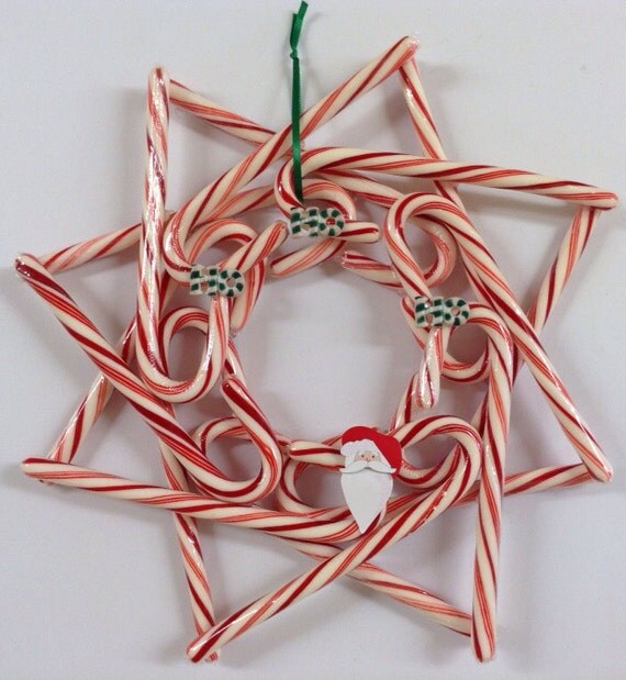 Ho Ho Ho candy cane wreath 