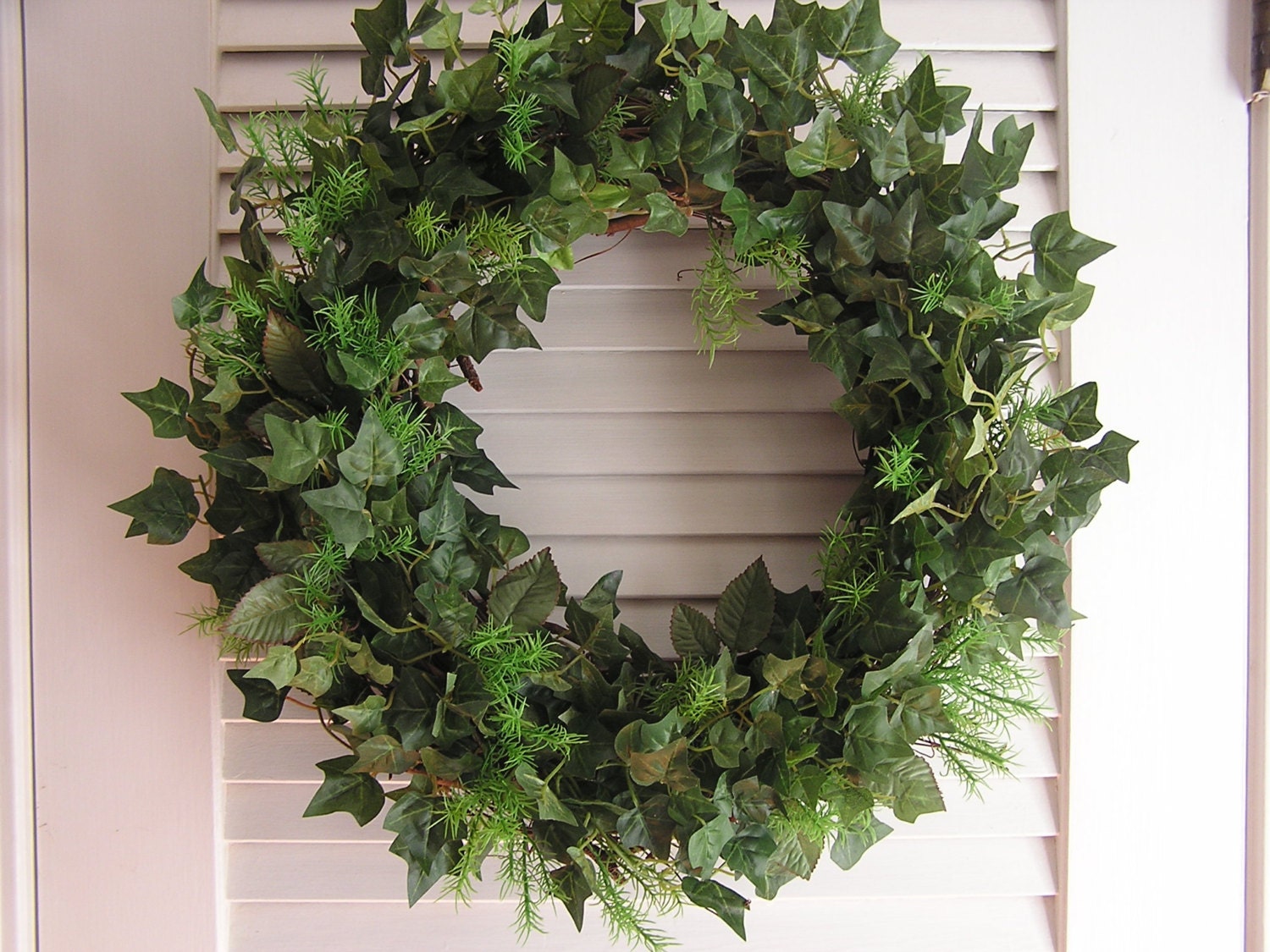 Front Door Wreath Evergreen Ivy Wreath by ArtAndFloralDesign