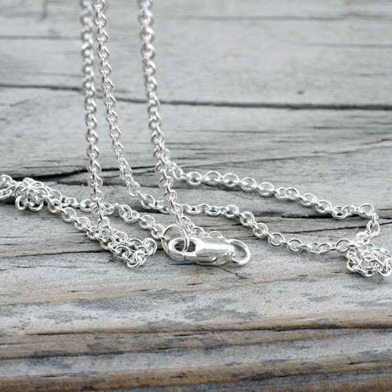 Sterling Silver Cable Chain 18 Inch Chain 1.5mm by BurstingEnamels