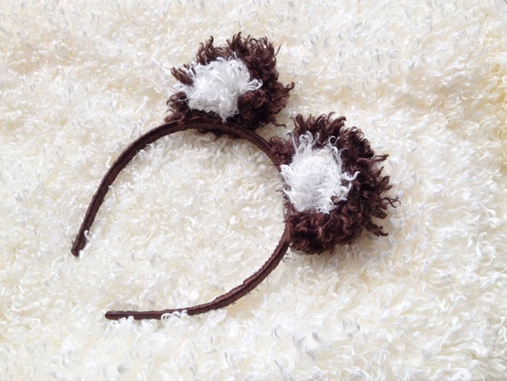 Fluffy Yellow Bear Ears Headband For Adults - Costume Ears For Halloween, Cosplay, Or Themed Parties