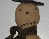 Prim Snowman  - approx. 15 inches to tip of hat    READY TO SHIP