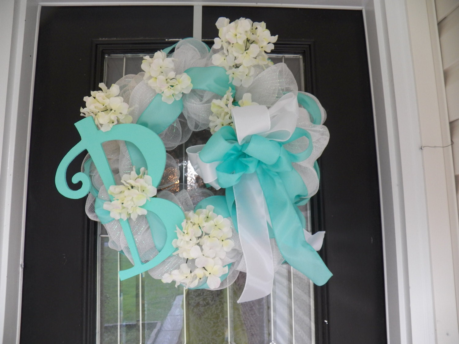Bridal Shower Wreath Decoration Door Hanger Monogram