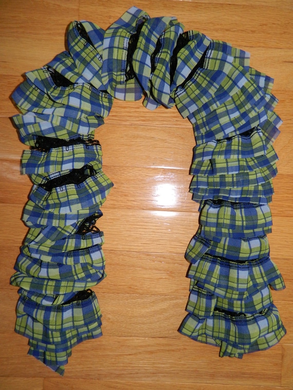 Hand Crochet Premier Yarns Starbella Plaid Fashion Scarf ...