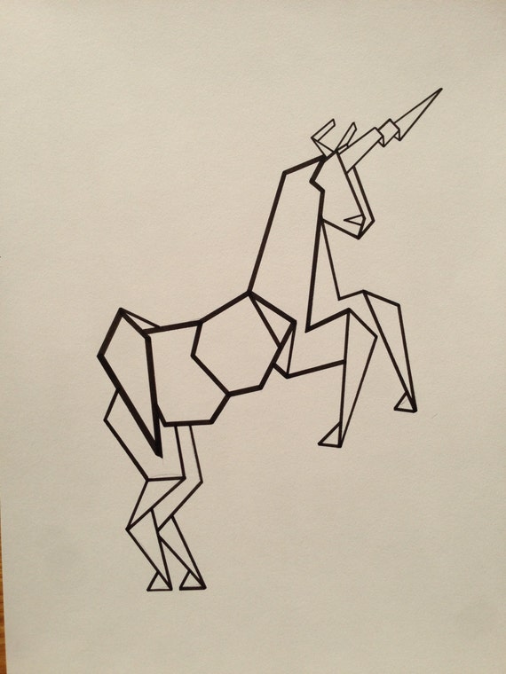 items similar to illustrated geometric unicorn poster on etsy items similar to illustrated geometric unicorn poster on etsy