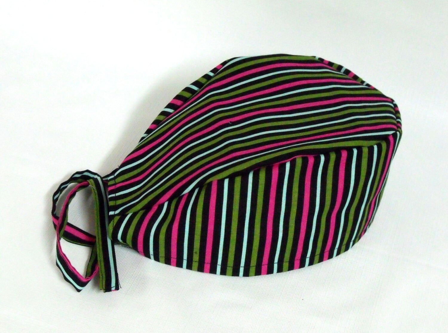 Scrub Cap Men's Tie Back Surgical Scrub Cap Stripes