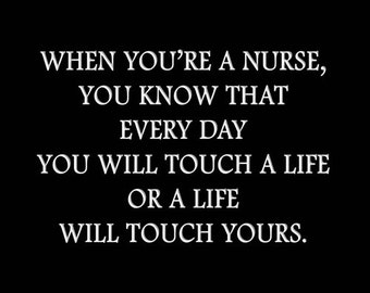 Nurses Touch Lives, Nurse, Nurse Gift, Canvas Print, Quote, Decor ...
